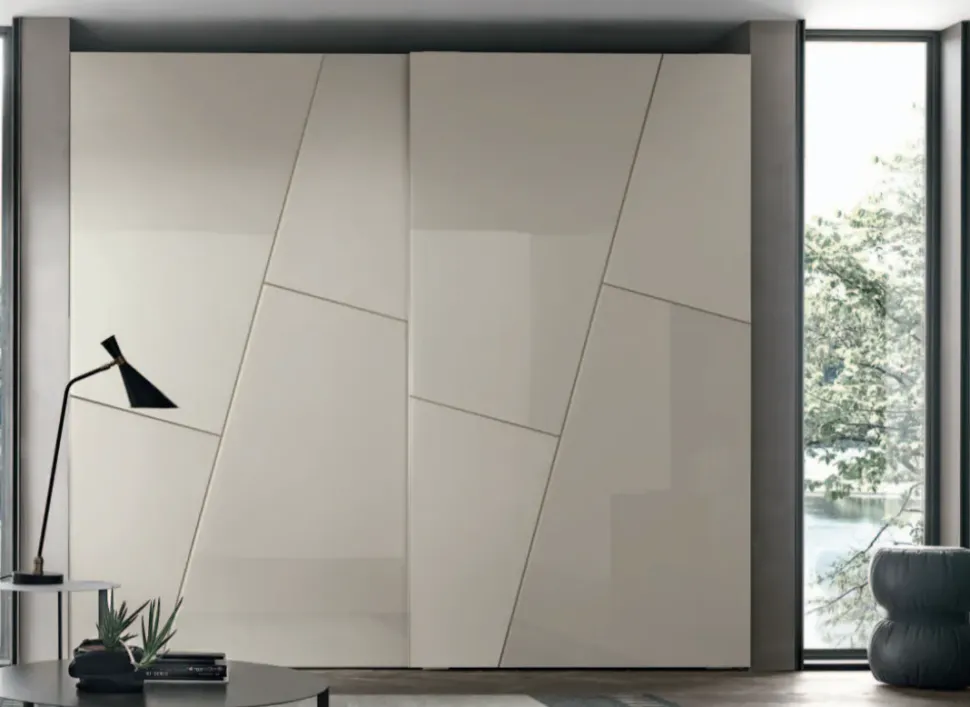 Armadio moderno con Due ante modello Cross di Tomasella