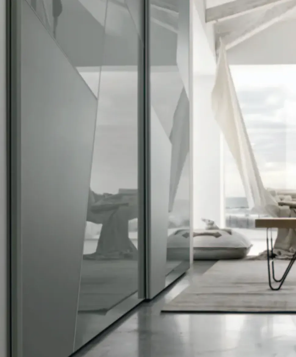 Armadio moderno con Due ante modello Cross di Tomasella