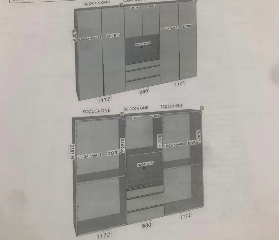 Armadio moderno Tomasella Tomasella con uno sconto imperdibile
