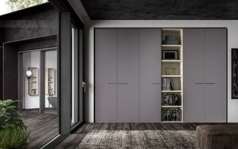 Armadio Power 25 realizzato in laminato materico di Zg mobili scontato -40%