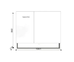 Arredamento bagno: mobile Mastella Lumus next 01 con forte sconto