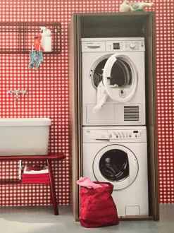 Arredamento bagno: mobile Birex Colonna porta lavatrice - asciugatrice in Offerta Outlet