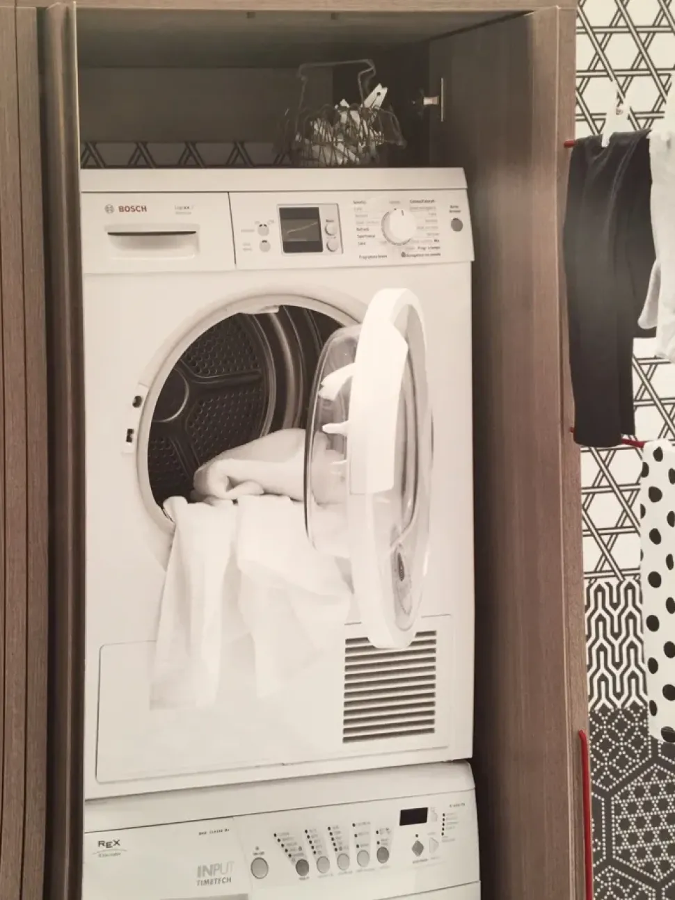 Arredamento bagno: mobile Birex Colonna porta lavatrice - asciugatrice in Offerta Outlet