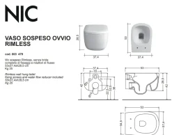 Arredamento bagno: mobile Artigianale Nic design ovvio wc sospeso 003479067 + sedile verde 005437067 salvia opaco nuovo e imballato con forte sconto