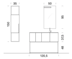 Arredamento bagno: mobile Compab B201 in offerta