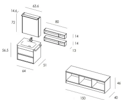 Arredamento bagno: mobile Mastella Duetto 07 in Offerta Outlet