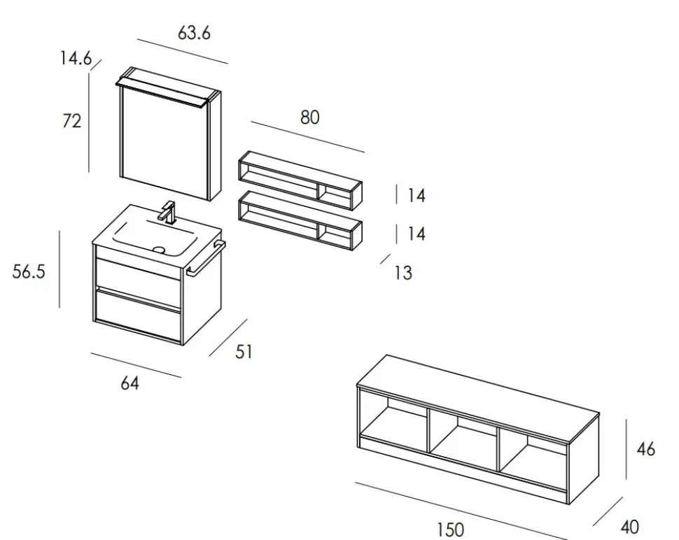Arredamento bagno: mobile Mastella Duetto 07 in Offerta Outlet