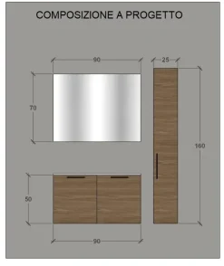 Arredamento bagno: mobile Baxar M system a prezzo scontato