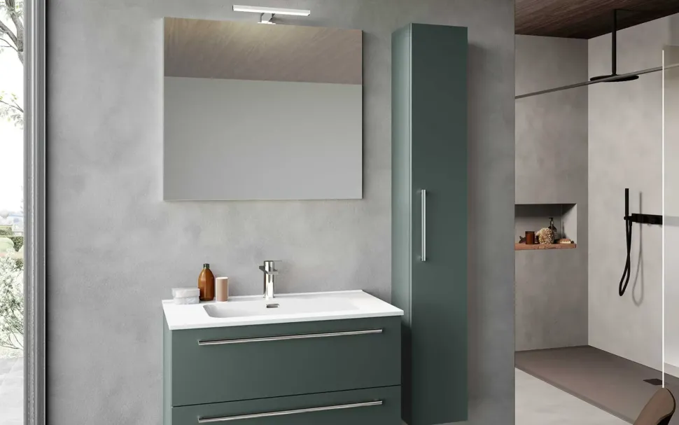 Arredamento bagno: mobile Baxar Block system slim c41 con forte sconto