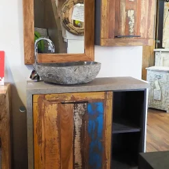 Arredamento bagno: mobile Nuovi mondi cucine Mobile bagno  etno recicle vintage  a prezzi outlet