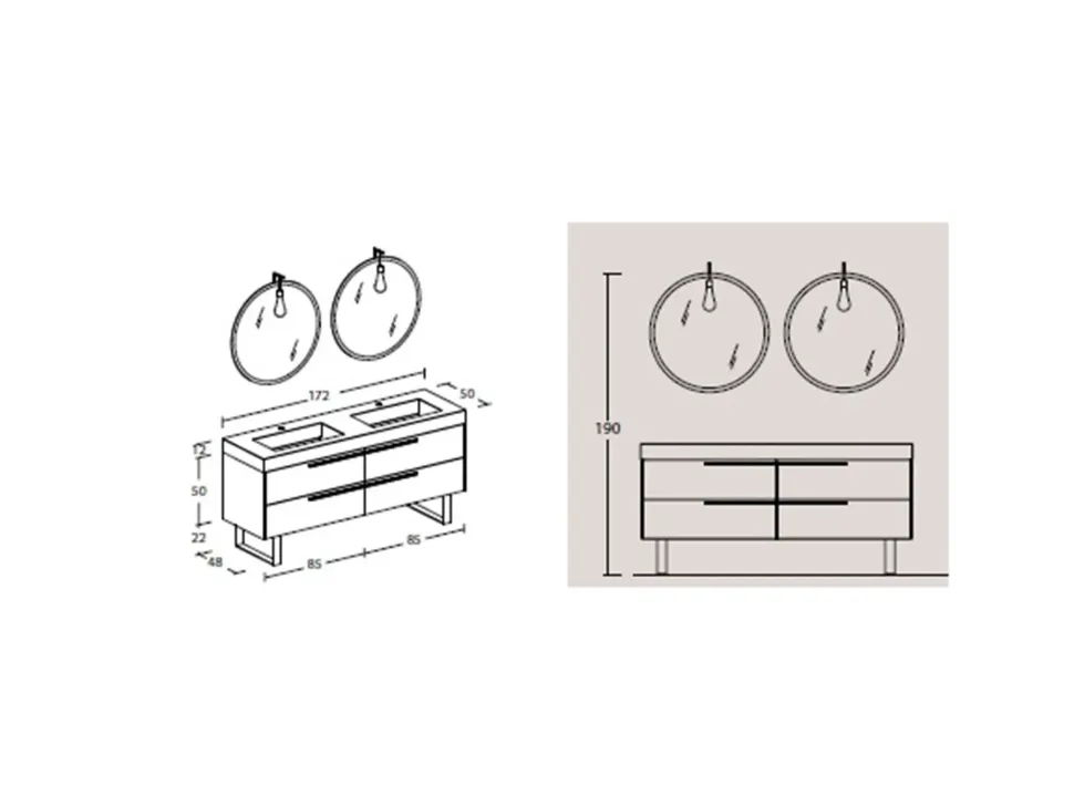 Arredamento bagno: mobile Legnobagno L04 a prezzo Outlet