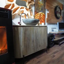 Arredamento bagno: mobile Nuovi mondi collection Mobile  bagno oval in vero legno  a prezzo scontato