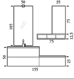 Arredamento bagno moderno: mobile bagno sospeso Compab in offerta