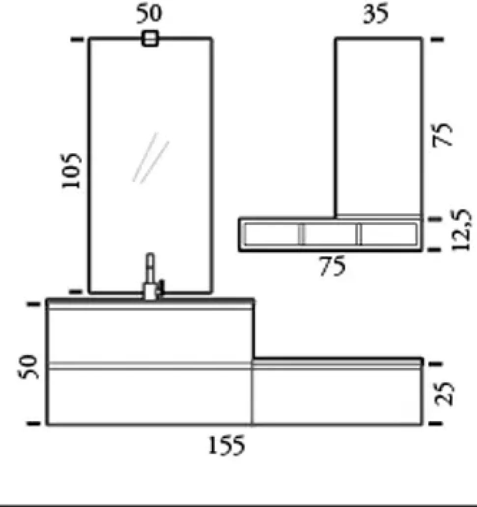 Arredamento bagno moderno: mobile bagno sospeso Compab in offerta