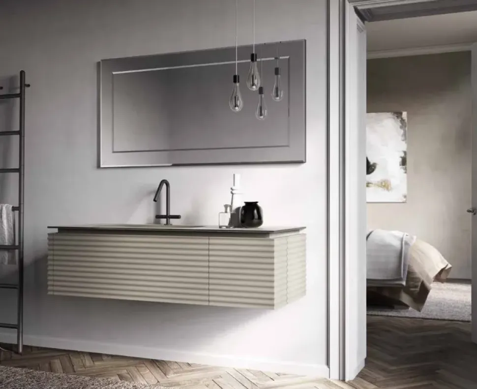 ARREDO BAGNO Idea group: MOBILE + SPECCHIO modello DOLCEVITA LACCATO OPACO SCONTATO 30%