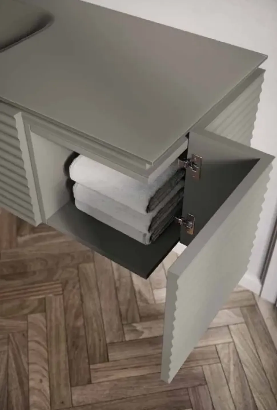 ARREDO BAGNO Idea group: MOBILE + SPECCHIO modello DOLCEVITA LACCATO OPACO SCONTATO 30%