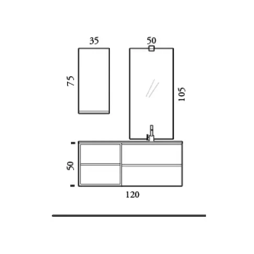 Bagno moderno Compab sospeso
