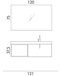 Bagno moderno sospeso Compab scontato del -41 %