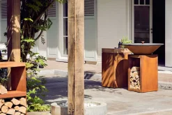 Barbecue Braciere da cottura ofyr classic storage corten 100 Collezione esclusiva ad un prezzo mai così vantaggioso