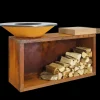 Barbecue modello Braciere da cottura ofyr island corten 100 teak wood a marchio Collezione esclusiva con forte sconto