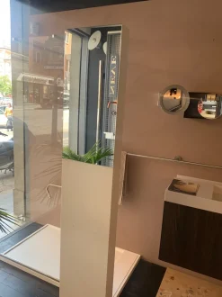 Box doccia Makro, piatto doccia less in makril 120x80 + vetro pluvio Artigianale. Prezzo scontato!