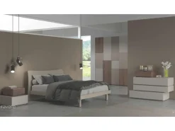 Camera completa FAVERO con letto Zeus + gruppo Best + armadio Zantaro