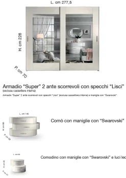 Camera completa Mobilpiu Movida a prezzo scontato in legno