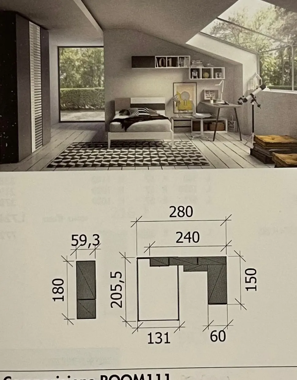 Camera da letto 111 Zg mobili a prezzo ribassato