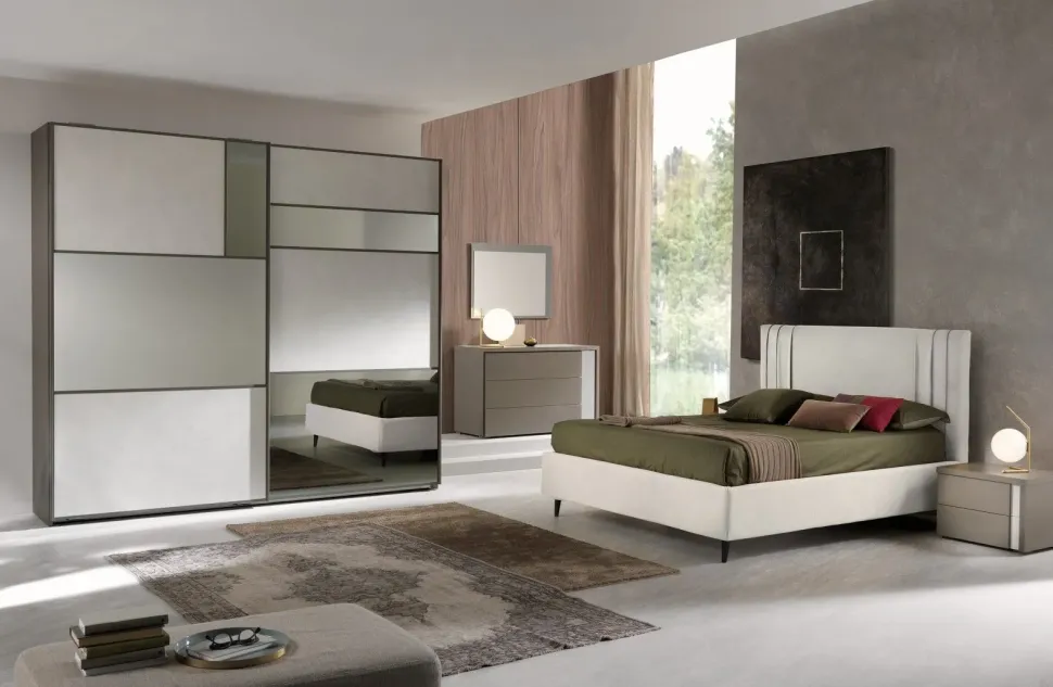 Camera da letto Abaco 129 Gierre mobili in laminato in Offerta Outlet