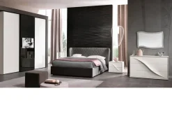 Camera da letto Bay con tv Md work in legno a prezzo scontato