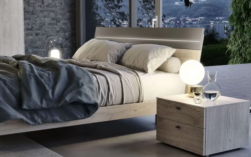 Camera da letto Bitono S75 in laccato opaco in Offerta Outlet