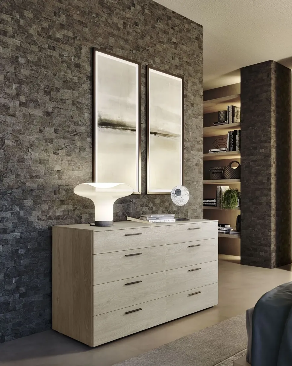 Camera da letto Bitono S75 in laccato opaco in Offerta Outlet