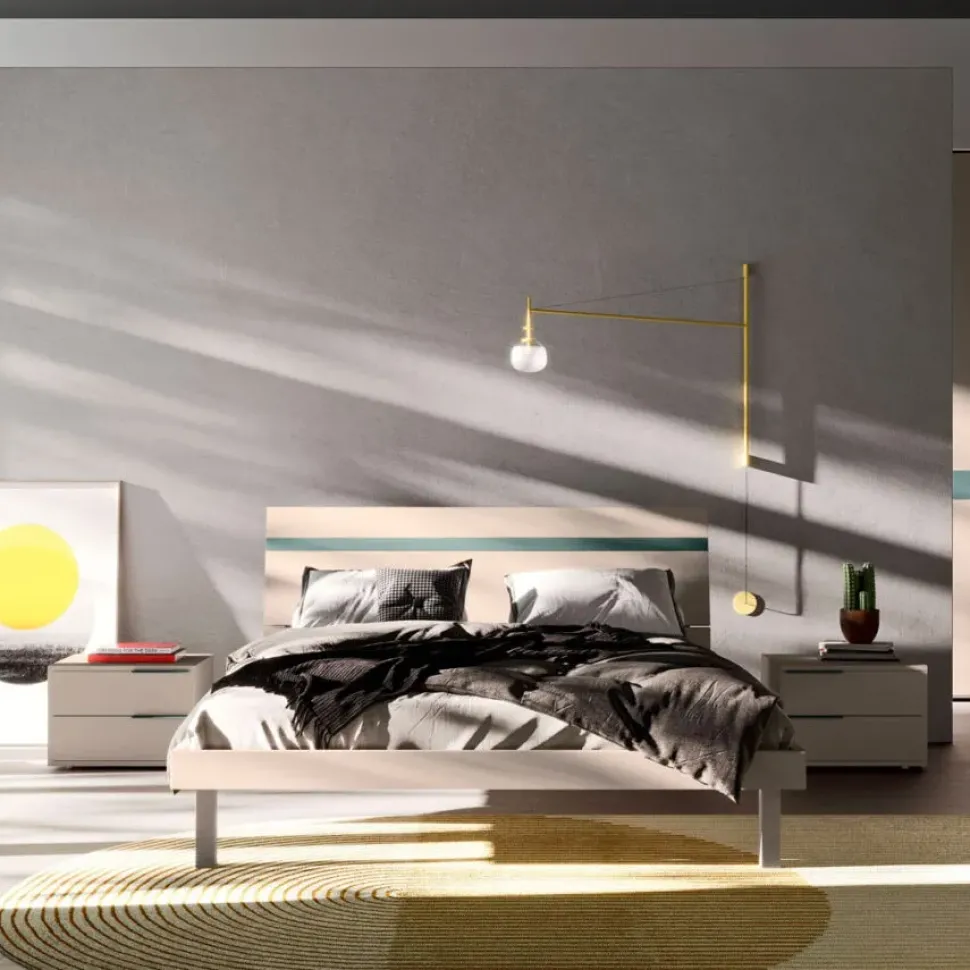 Camera da letto Camera light 07 Mottes selection in laccato opaco a prezzo ribassato