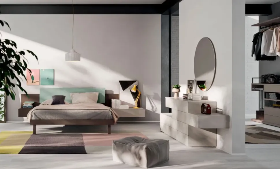 Camera da letto Camera light 08 Collezione esclusiva in laccato opaco a prezzo ribassato