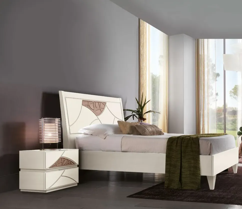 Camera da letto Camera matrimoniale modello vittoria Collezione esclusiva in laminato in Offerta Outlet