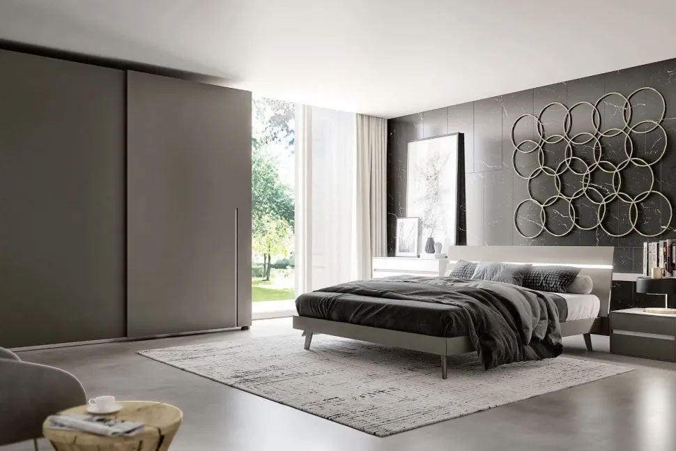 Camera da letto Camera matrimoniale completa mod.street in promo-sconto del 50% S75 a un prezzo imperdibile