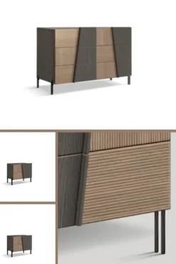 Camera da letto  como' e comodini  modello alessia  Mobilificio bellutti in legno a prezzo scontato