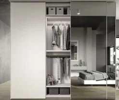 Camera da letto Composizione b007 Villanova in laminato a prezzo Outlet