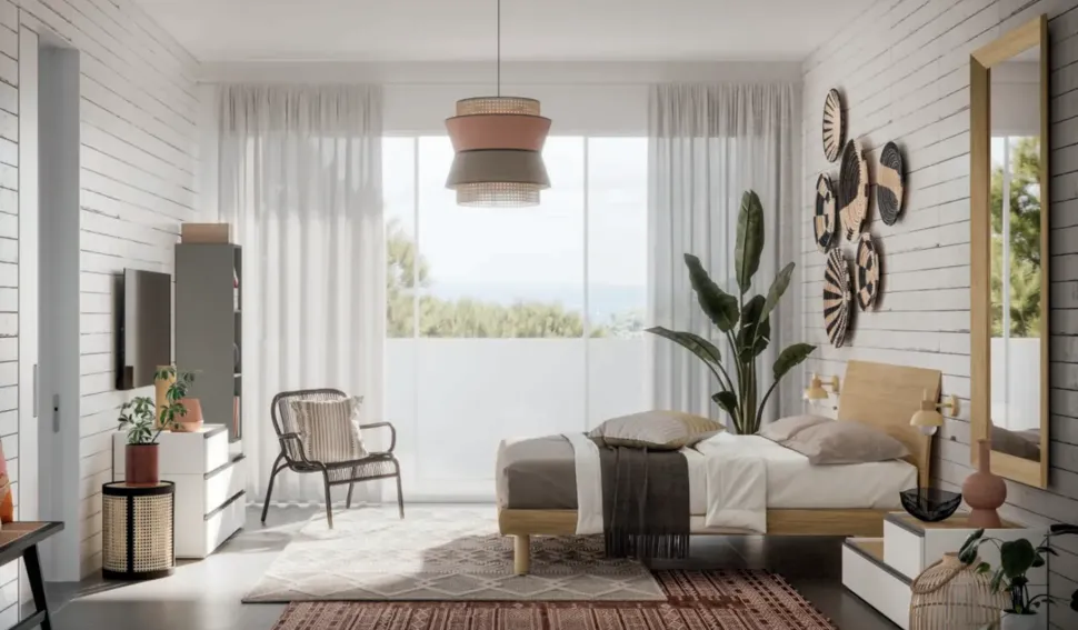 Camera da letto Composizione laura 316 Santalucia in legno in Offerta Outlet