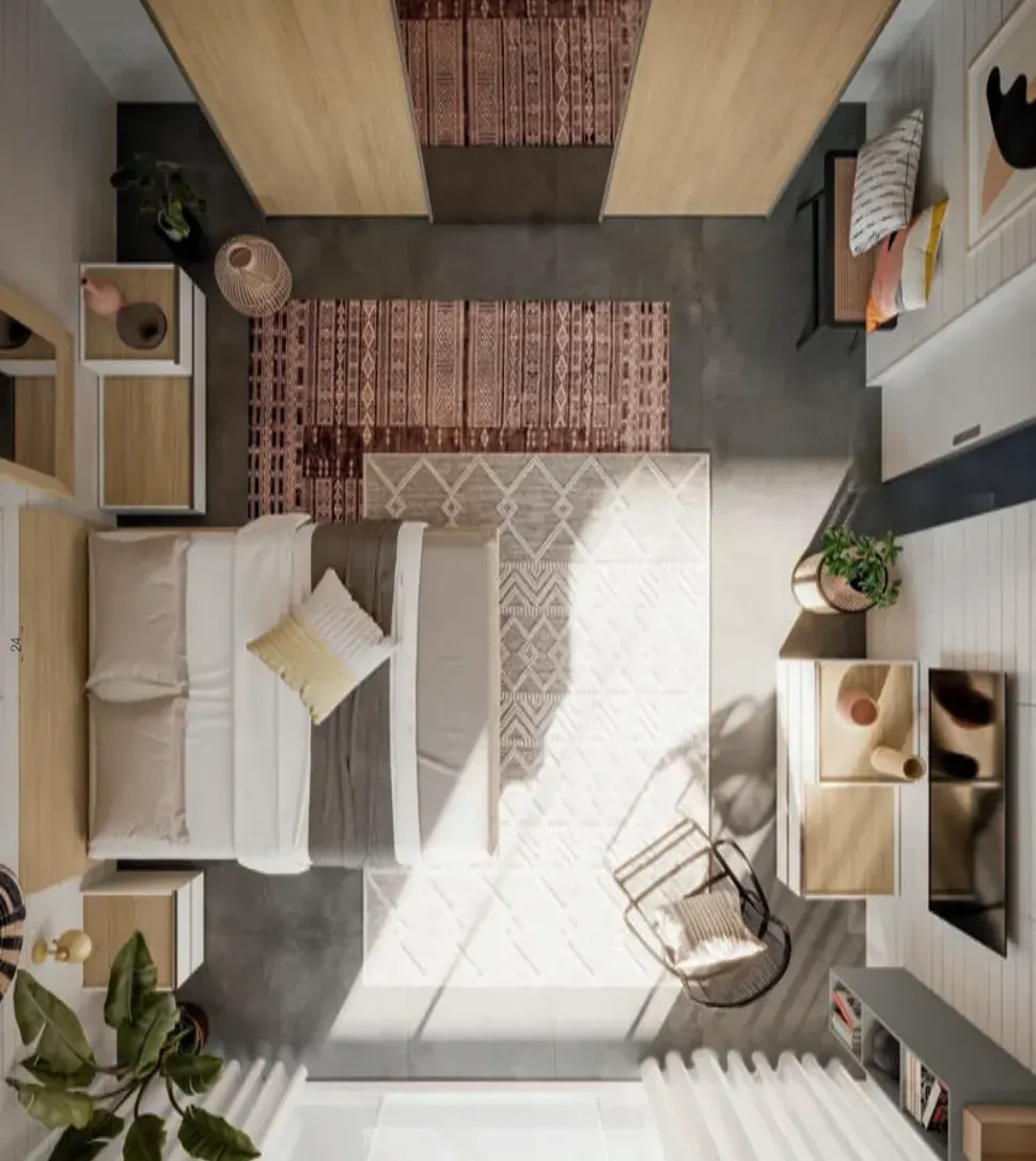 Camera da letto Composizione laura 316 Santalucia in legno in Offerta Outlet