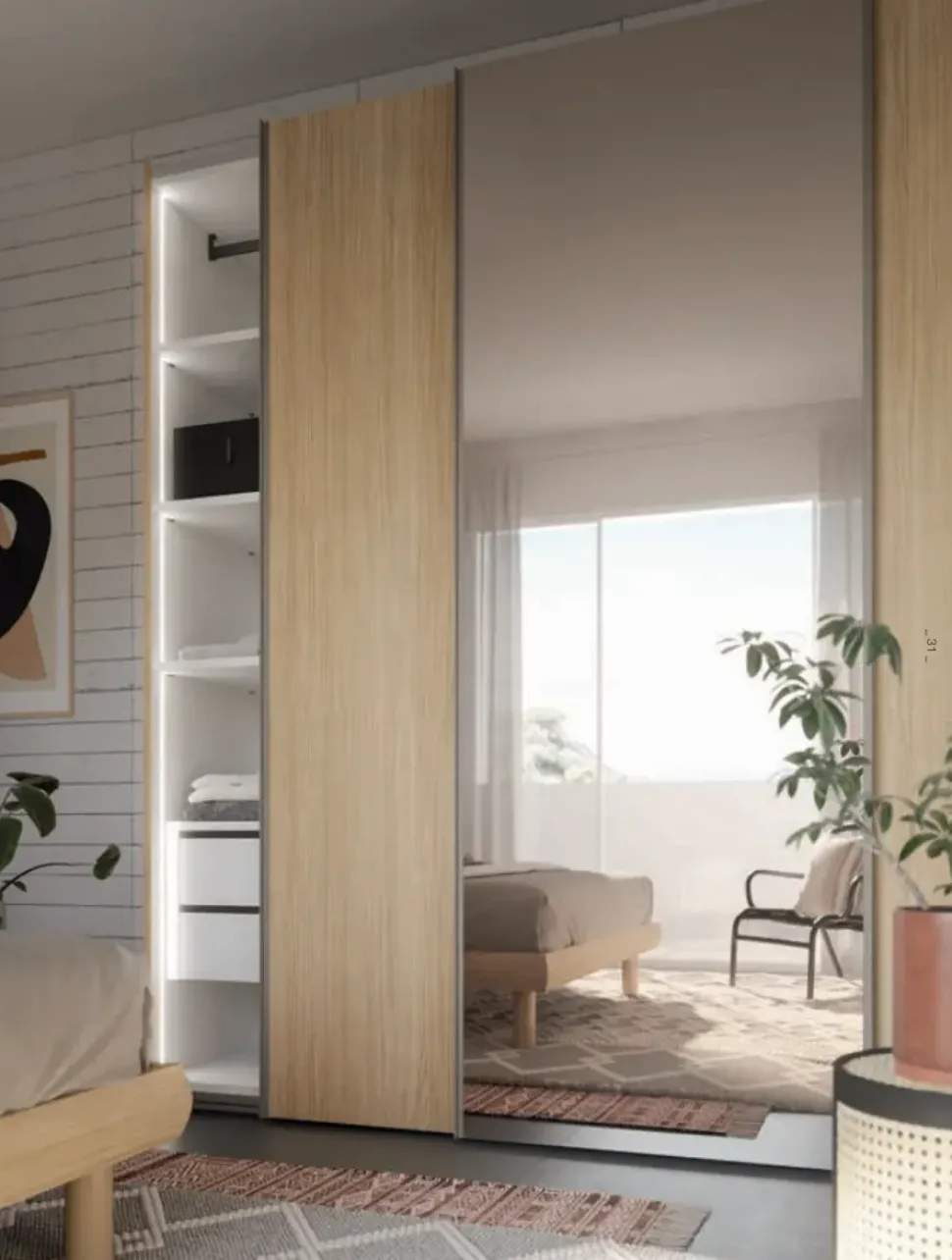 Camera da letto Composizione laura 316 Santalucia in legno in Offerta Outlet