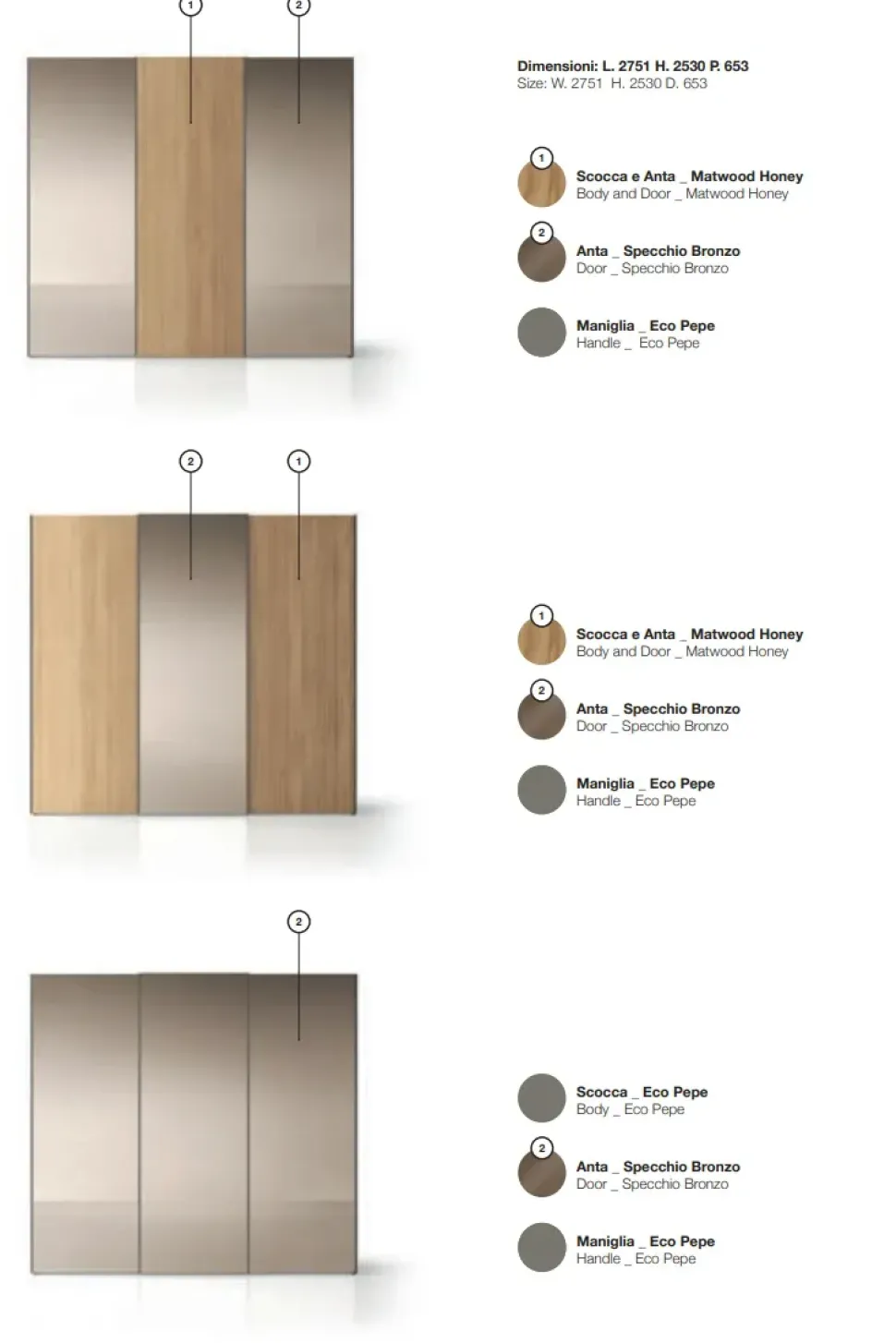 Camera da letto Composizione laura 316 Santalucia in legno in Offerta Outlet