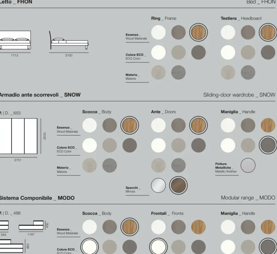 Camera da letto Composizione laura 316 Santalucia in legno in Offerta Outlet