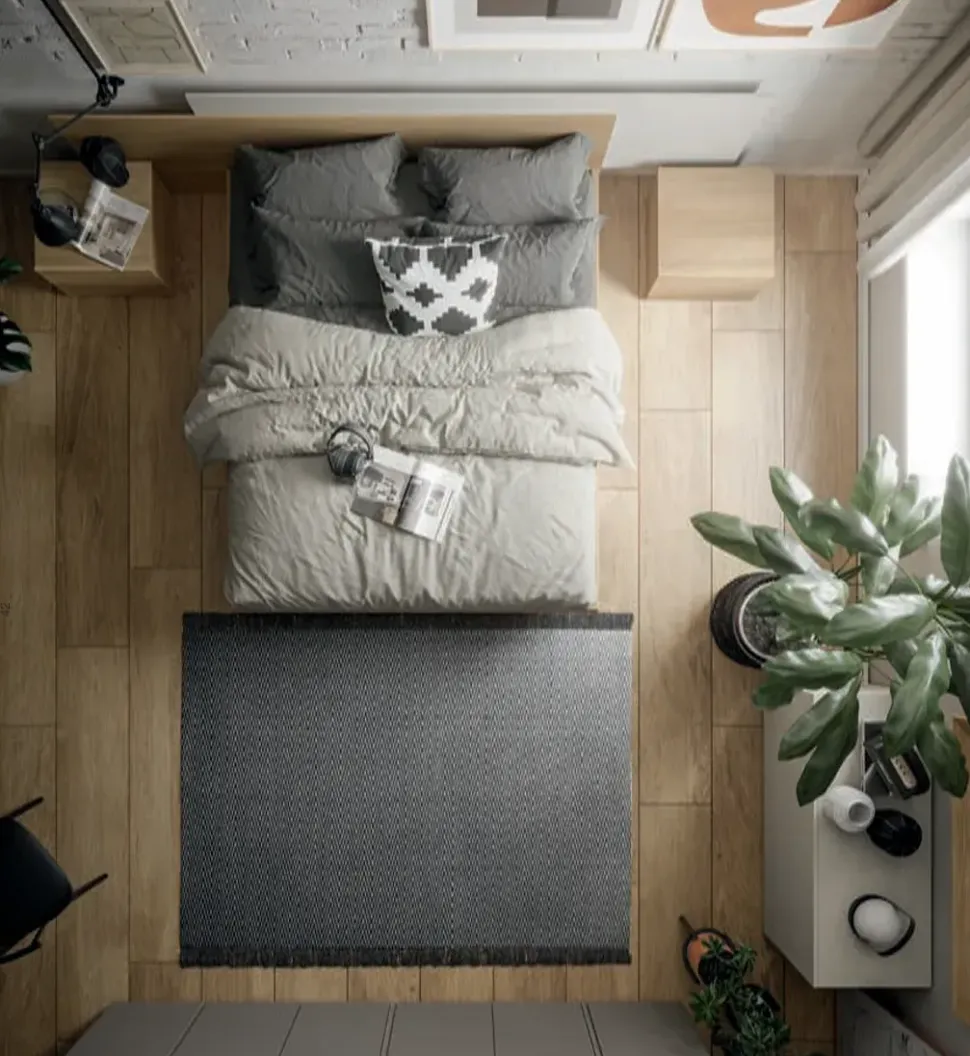 Camera da letto Composizione dama 318 Santalucia in legno a prezzo scontato