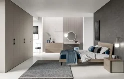 Camera da letto Composizione b017 Villanova in laccato opaco in Offerta Outlet