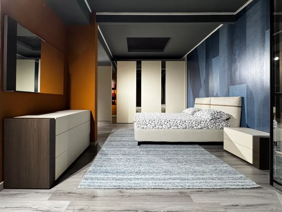 Camera da letto Dolomite Santalucia in laccato opaco in Offerta Outlet