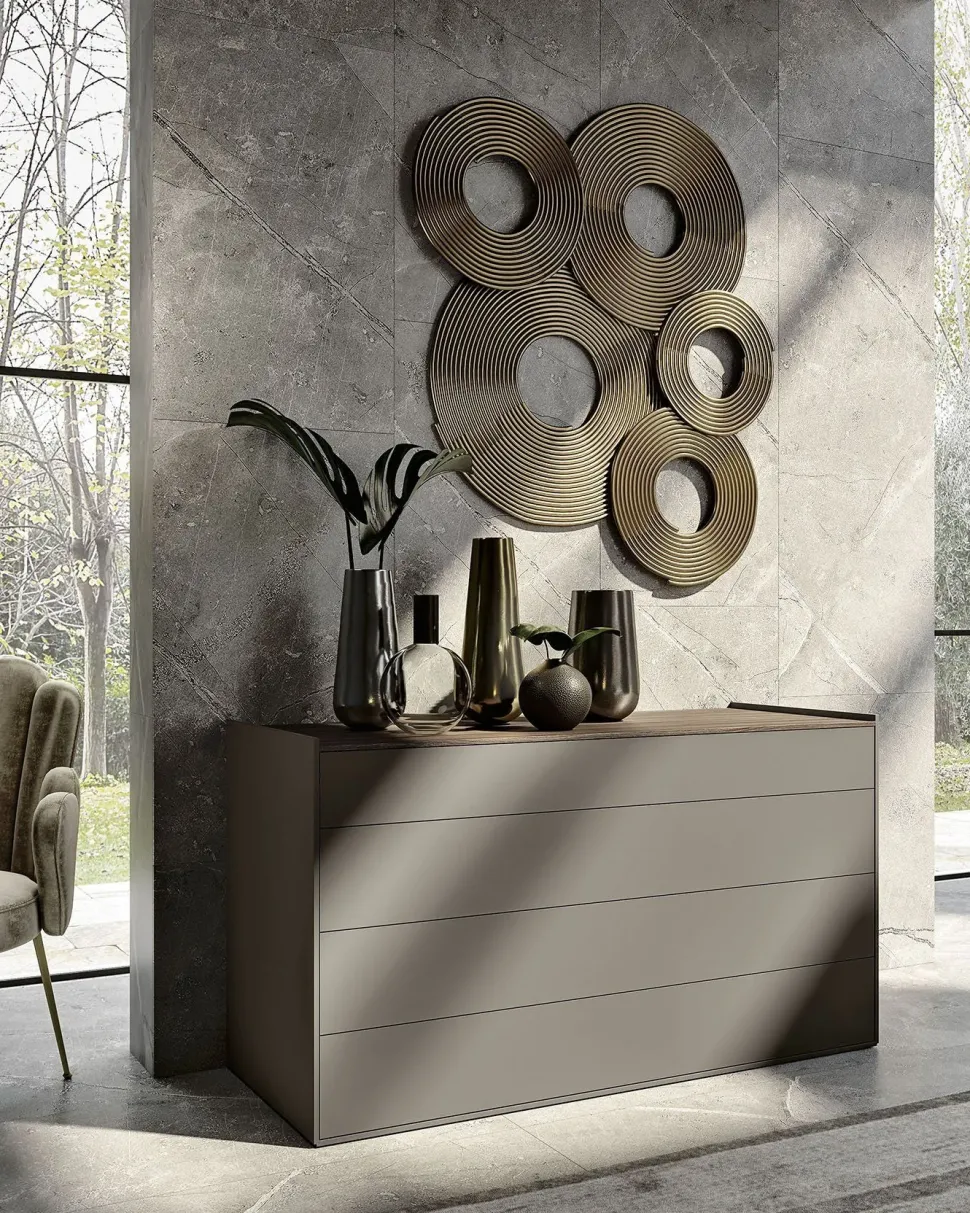 Camera da letto Eleganza S75 in laccato opaco a prezzo ribassato