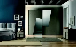 Camera da letto Gierre mobili Camera matr.completa mod. abaco in promo-sconto 30% a prezzo ribassato in laccato opaco