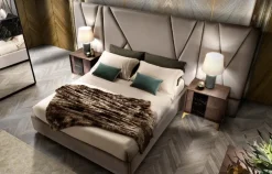 Camera da letto Grazia effetto marmo Mobilpiu in legno a prezzo Outlet