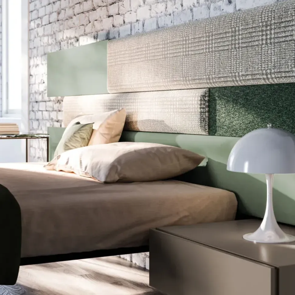 Camera da letto Jasmine compongo night 01 Orme in laccato opaco in Offerta Outlet